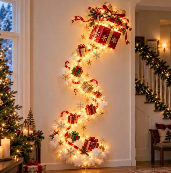 Light-Up Holiday Wall Scene – Warm LED Glow