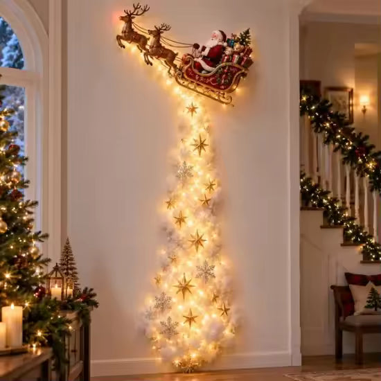 Light-Up Holiday Wall Scene – Warm LED Glow