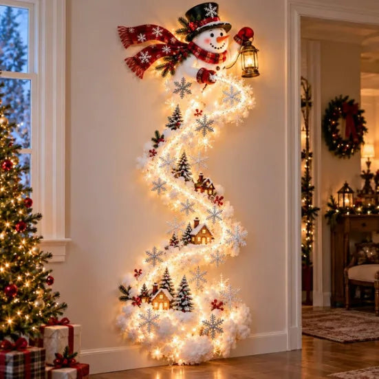 Light-Up Holiday Wall Scene – Warm LED Glow