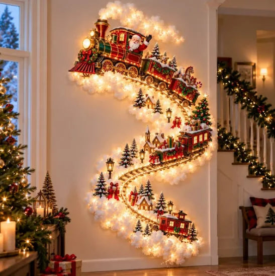Light-Up Holiday Wall Scene – Warm LED Glow